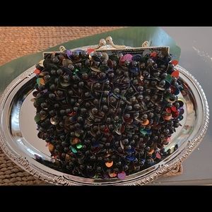 Small vintage black clutch